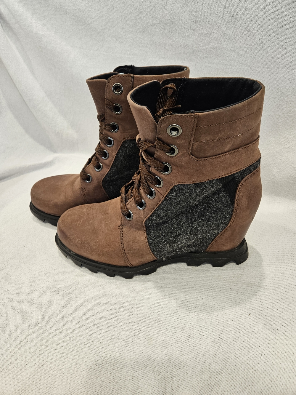 Sorel Joan Of Arctic Wedge III Lexie Women's Boots In Tobacco/black Sz 8.5